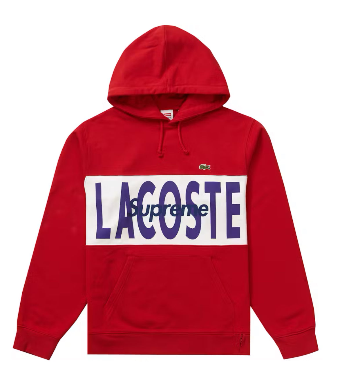 Supreme Lacoste Hoodie ‘Red’|Size Large
