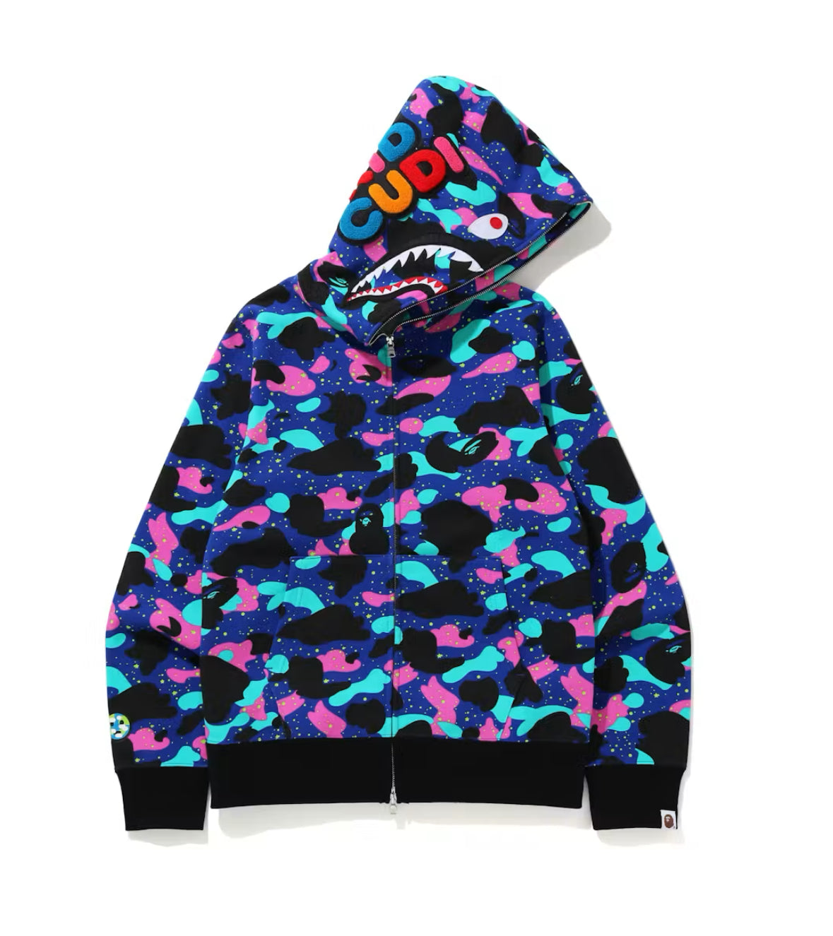 Bape X Kid Cudi Shark Face Full Zip Jacket ‘Multi Color’