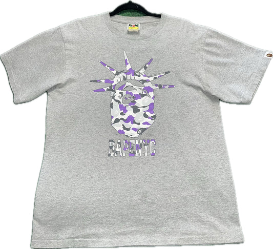 BAPE NYC Exclusive BAPE NYC Camo Bape Head T ‘Grey’