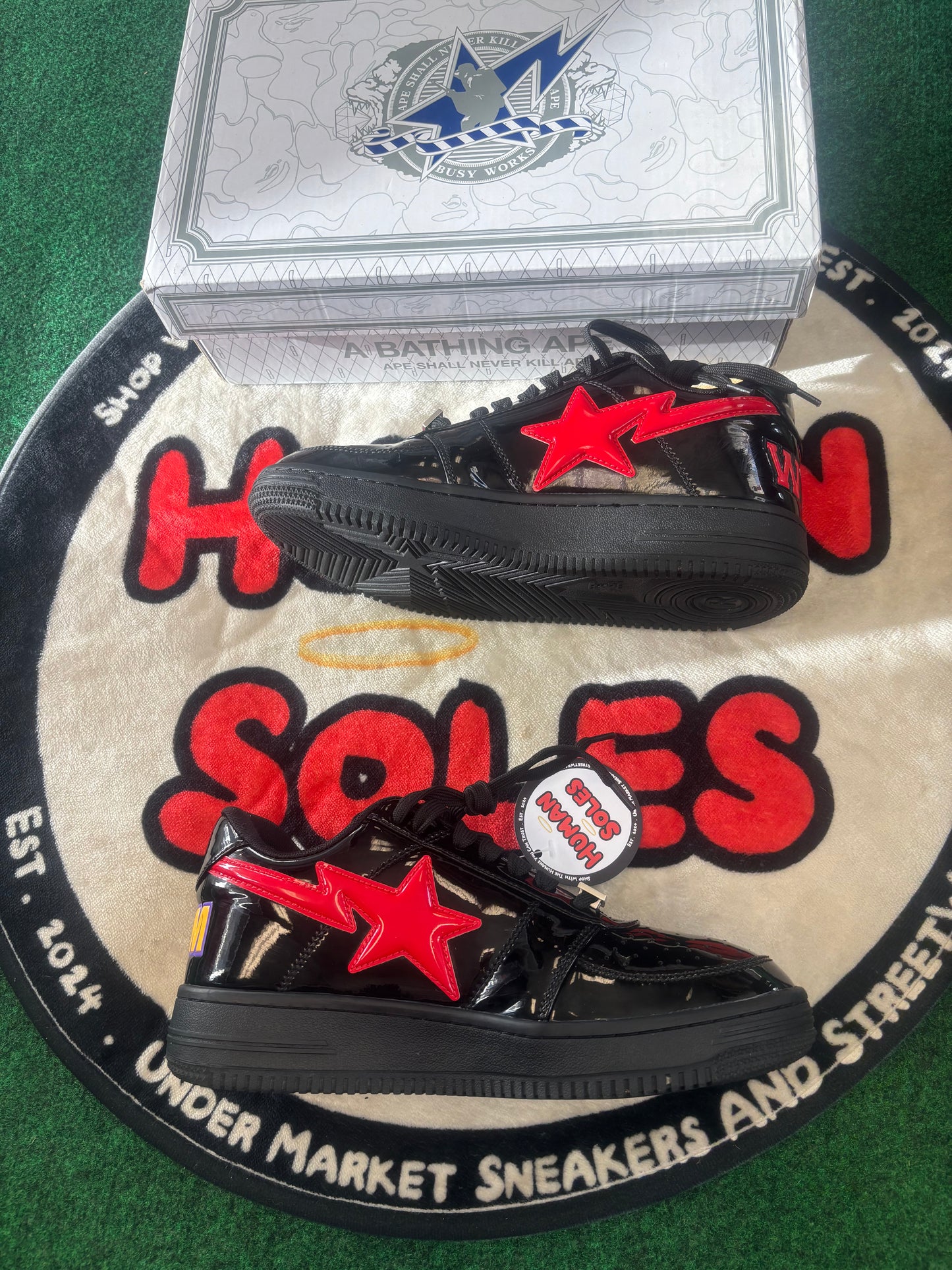 Bapesta Low ‘Shark Black’|Size 8M/9.5W