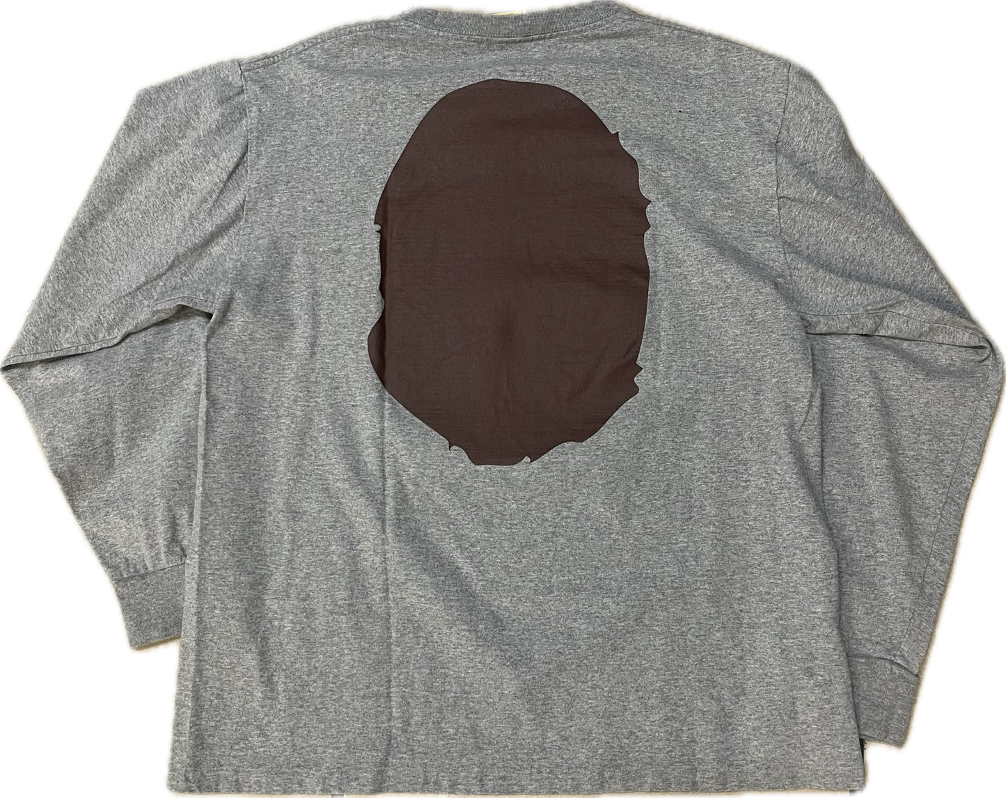 Bape ‘Long Sleeve Bape Head Tee’ (Grey)