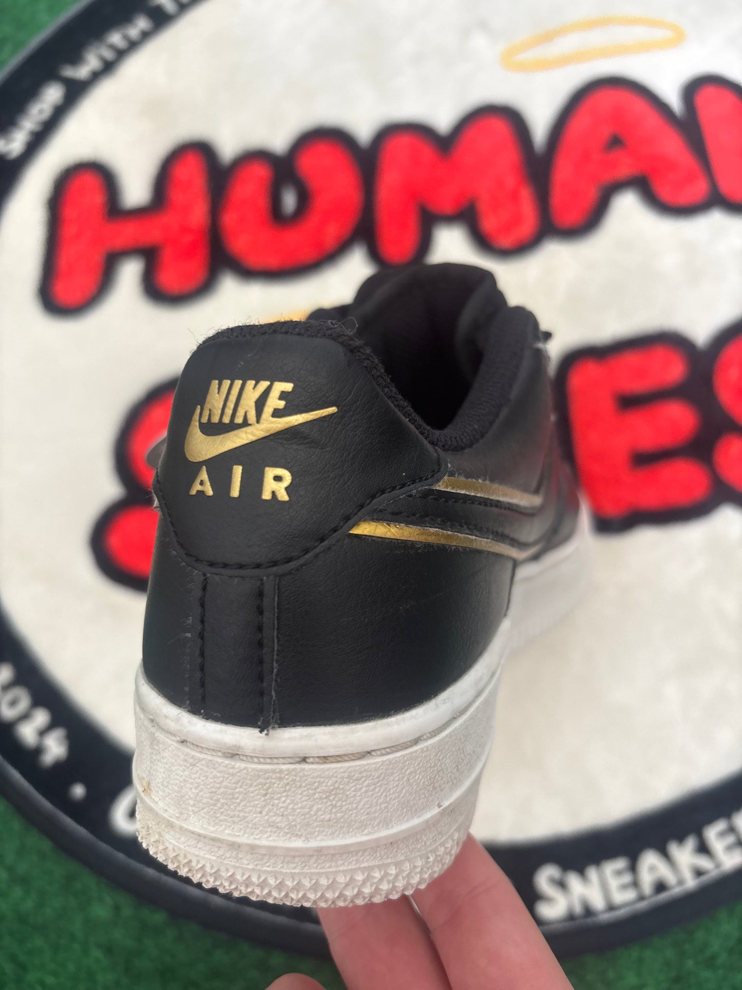 Nike Air Force One Low Black/Gold|Size 4.5M/6W