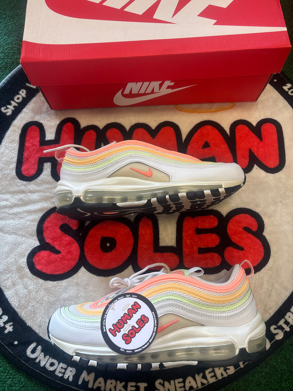 Nike Air Max 97 ‘White/Pink’|Size 6M/7.5W
