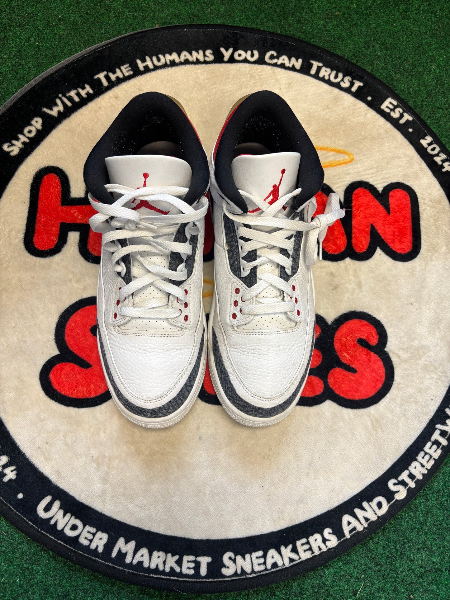 Jordan 3 ‘Denim Fire Red’|Size 10M