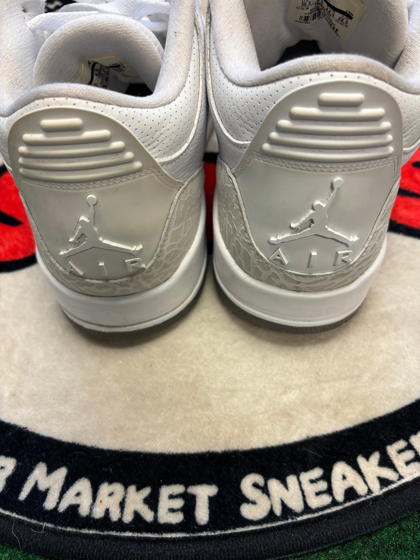 Jordan 3 ‘Pure White’|Size 10.5M