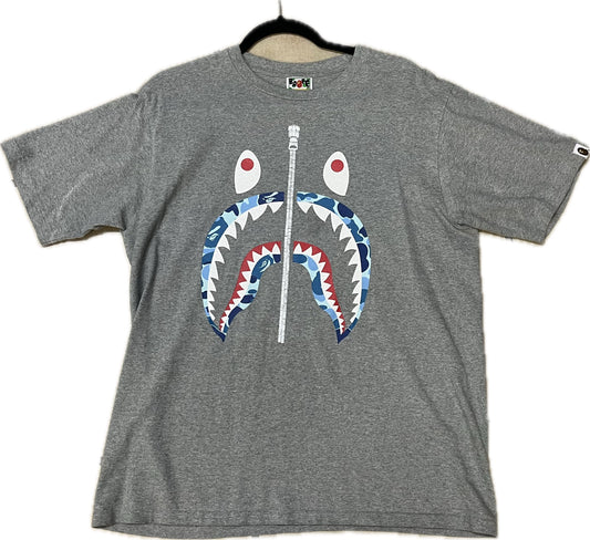 BAPE ‘Blue Camo Zip Shark Tee’