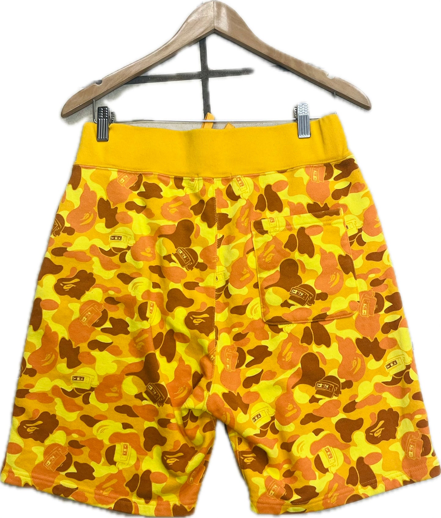 Bape x PUBG Mobile Orange Camo Shorts