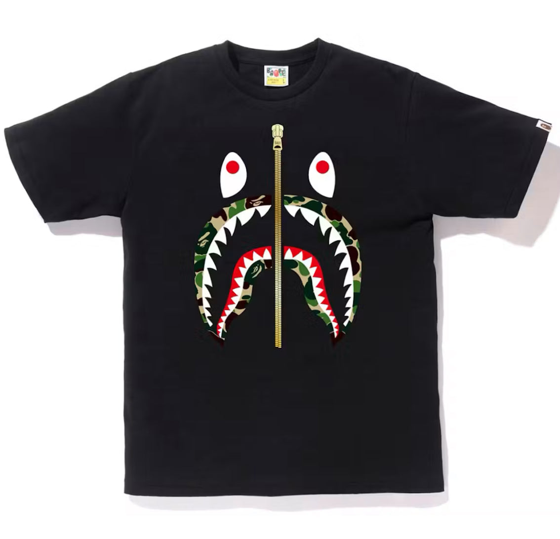 Bape Shark Tee ‘Black/Yellow’