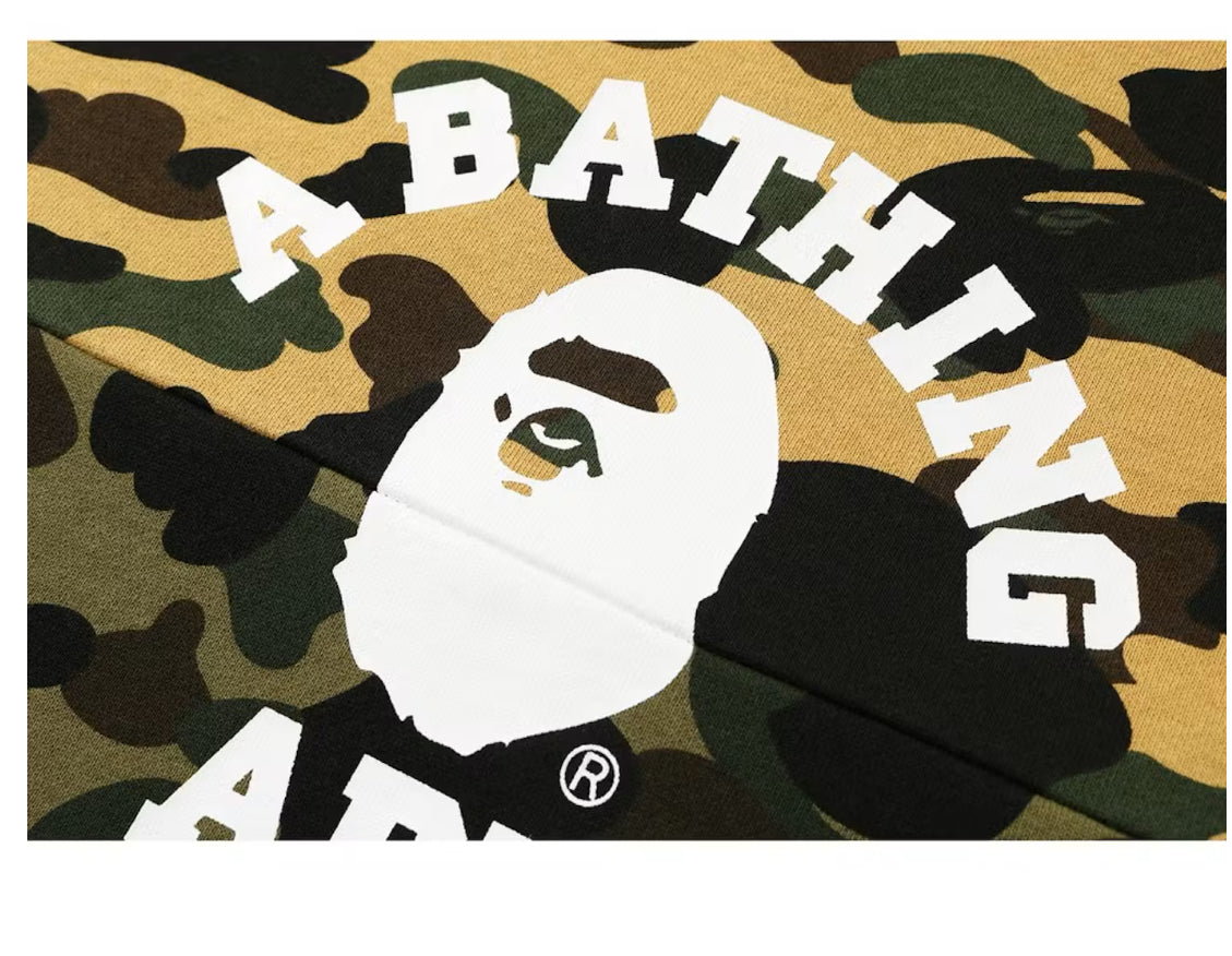 Bape 1st Camo College Crewneck ‘Yellow/Green’