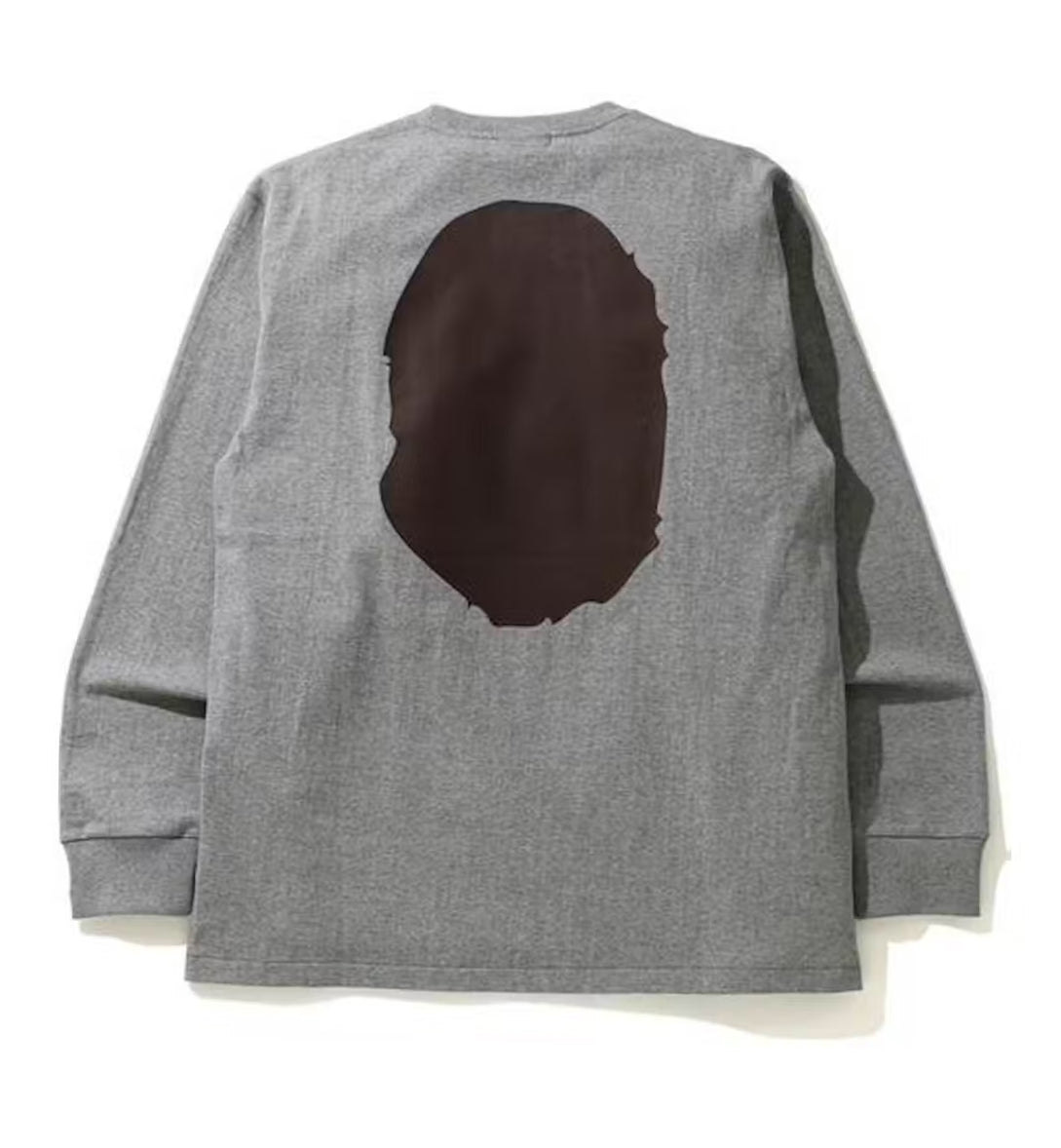 Bape Big Ape Head Long Sleeve ‘Gray’