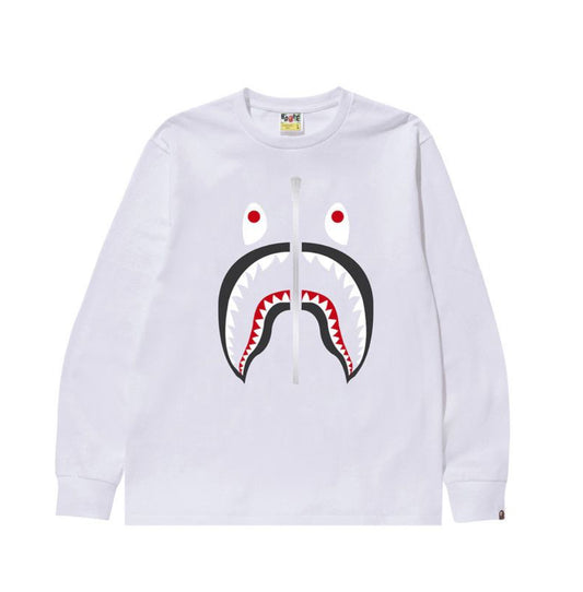 Bape Shark Long Sleeve Tee ‘White’