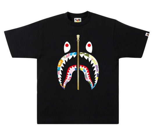 Bape Multi Camo Shark T-Shirt ‘Black’