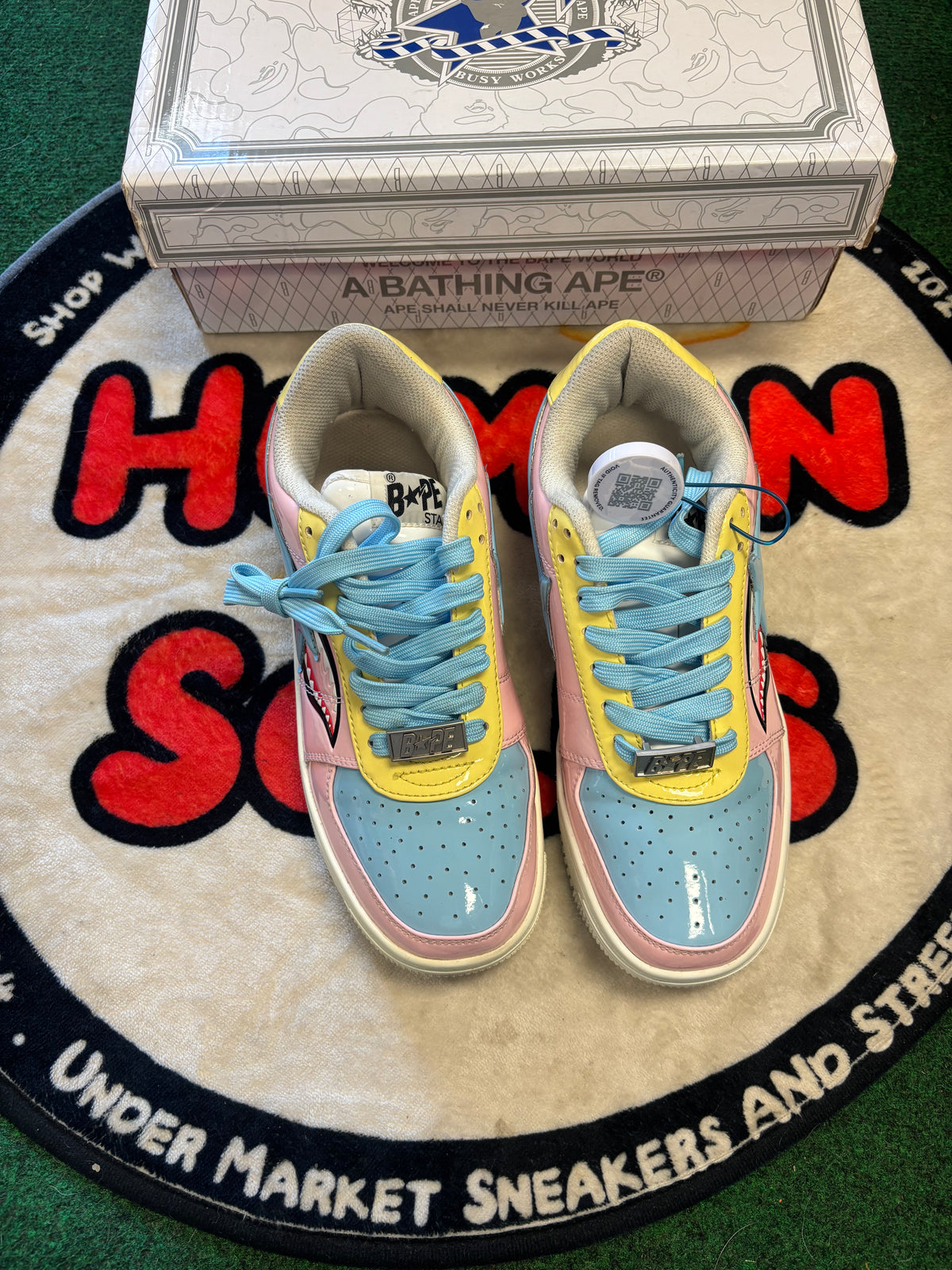 Bapesta Low 20th Anniversary’Patent Pink’|Size 7M/8.5W