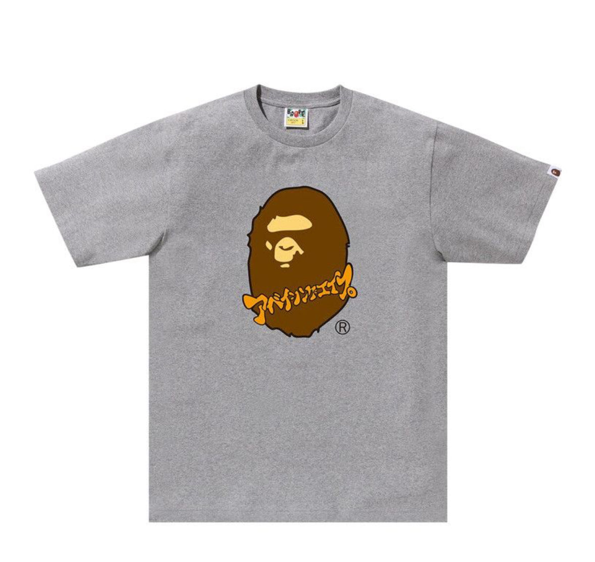 Bape Katakana Ape Head Tee ‘Grey’
