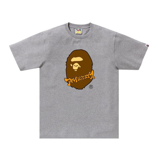 Bape Katakana Ape Head Tee ‘Grey’