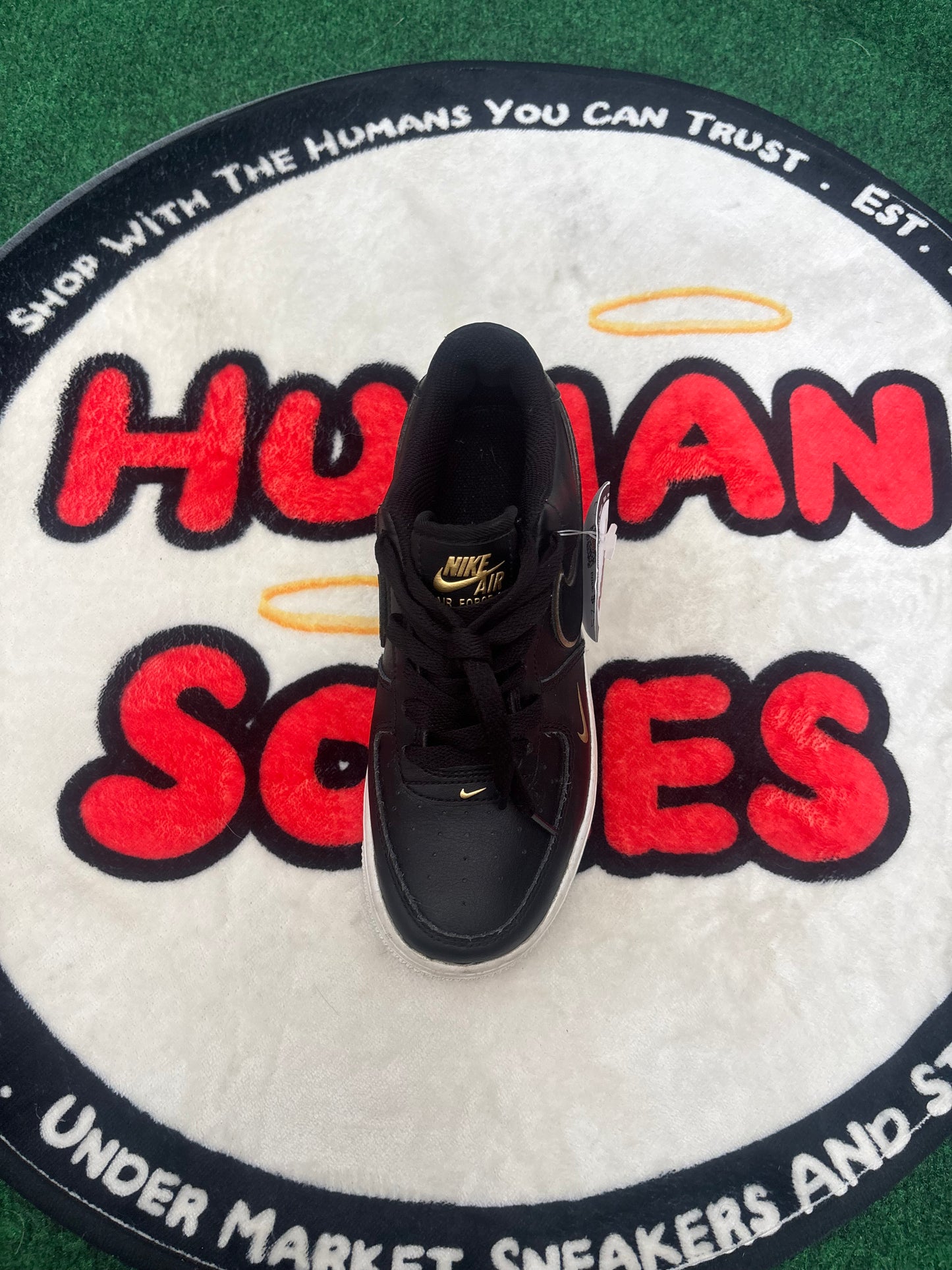 Nike Air Force One Low Black/Gold|Size 4.5M/6W