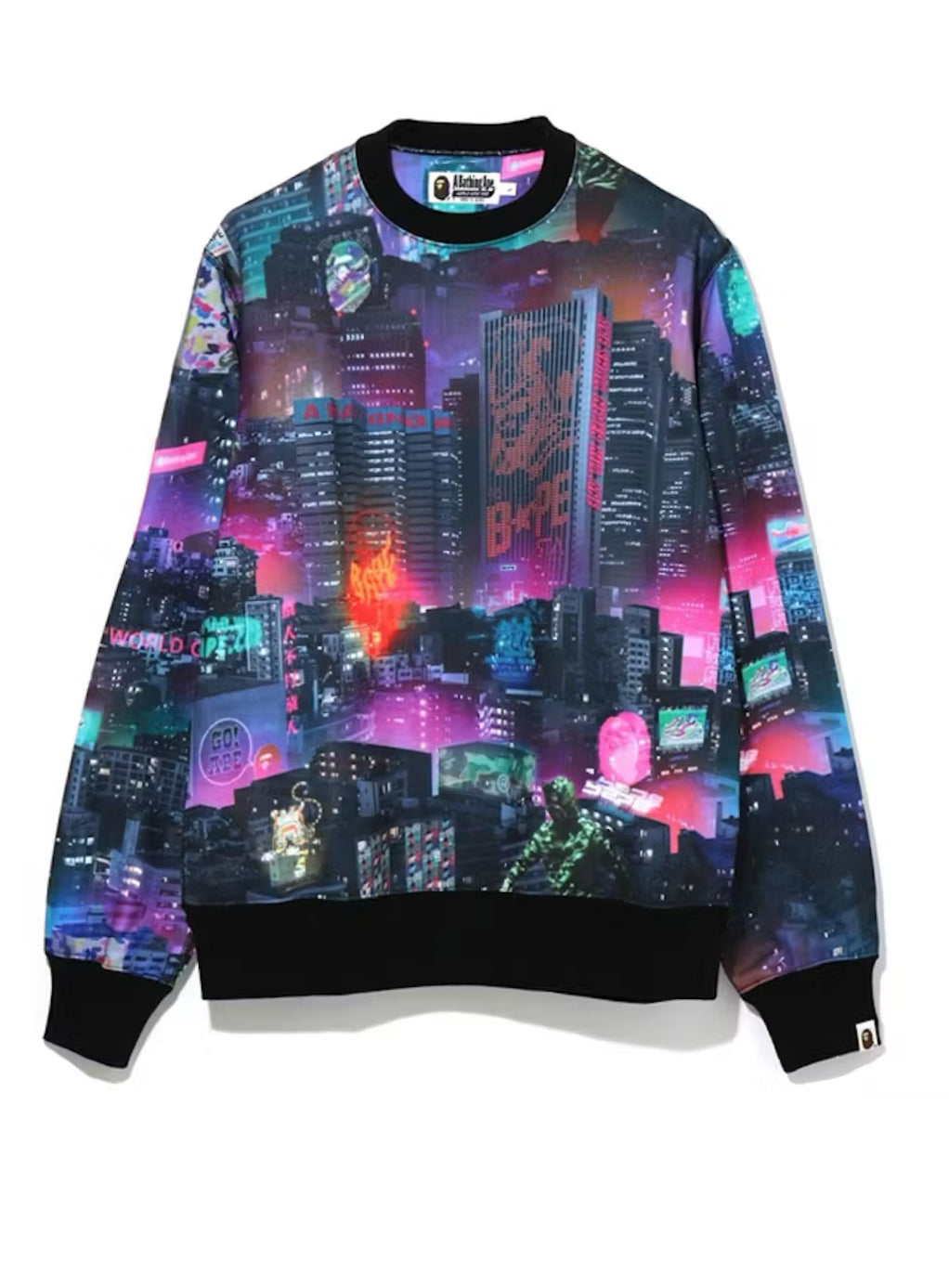 Bape Neon Tokyo Crewneck ‘Black’