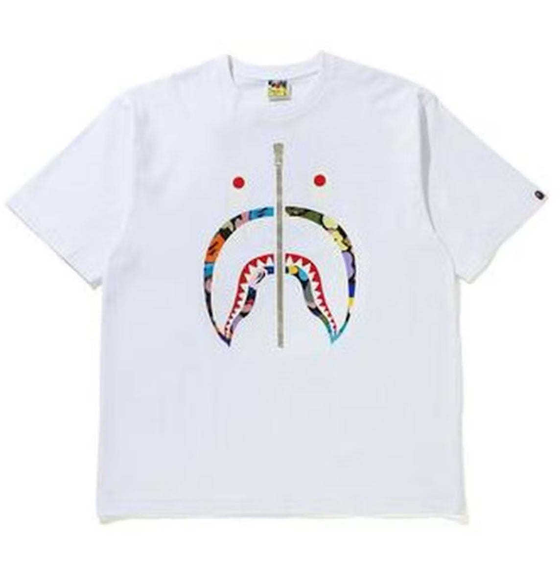 Bape Multi Camo Shark Tee ‘White’