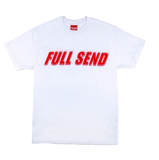 Full Send Glitch Tee ‘White’