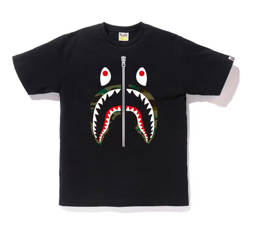 Bape 1st Camo Shark Tee ‘Black/Green’