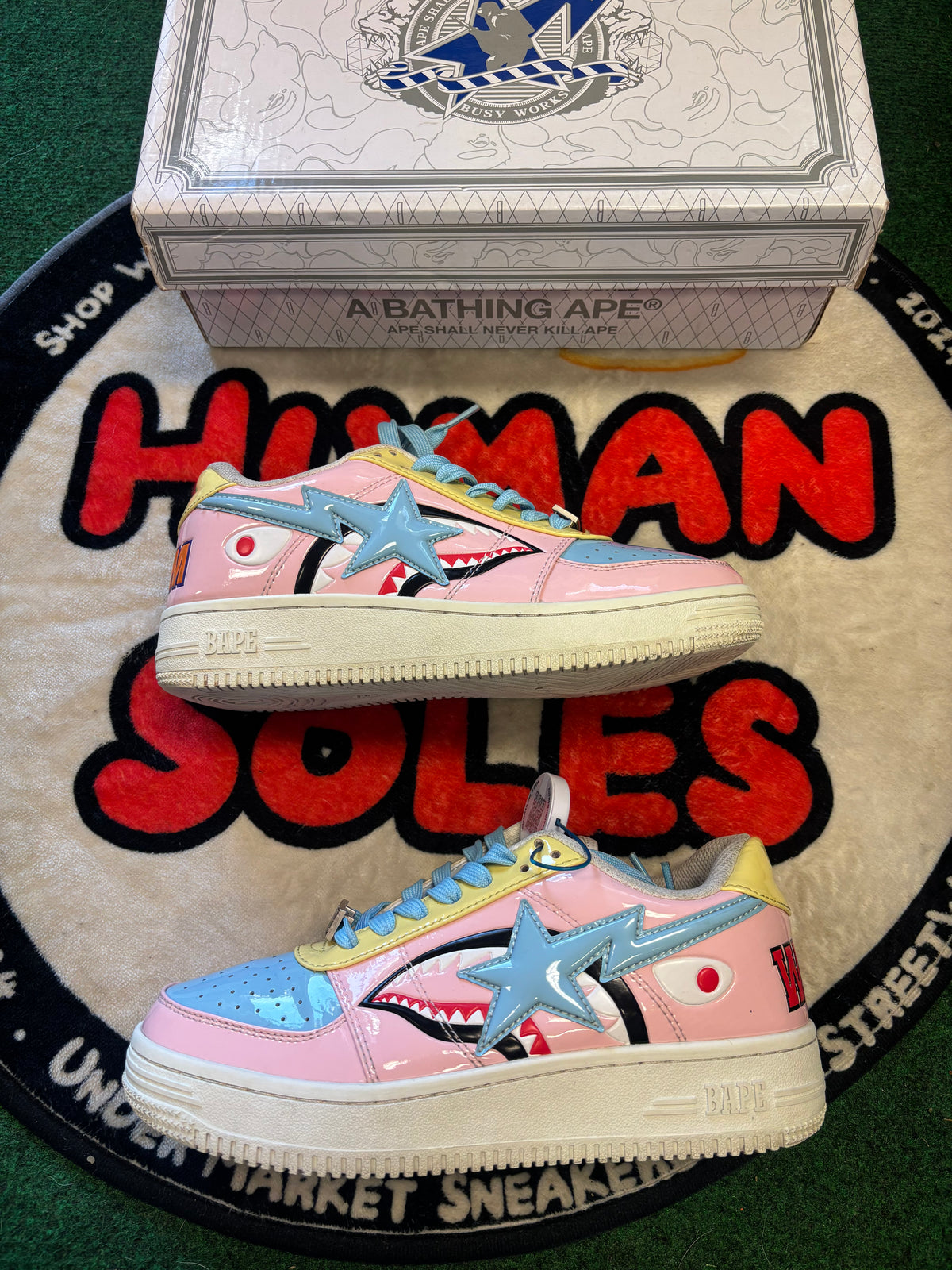 Bapesta Low 20th Anniversary’Patent Pink’|Size 7M/8.5W