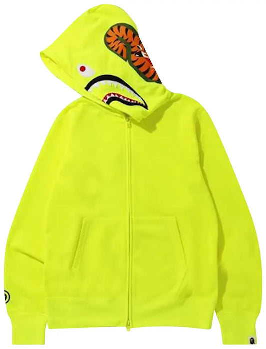 A Bathing Ape 'Bape Neon Shark Face Zip Up'