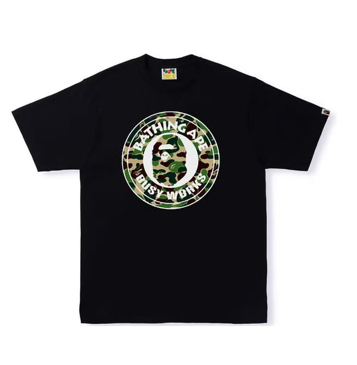 Bape Camo Busy Works Tee ‘Black/Green’