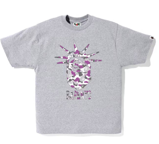Bape NYC Camo Ape Head Tee ‘Gray’
