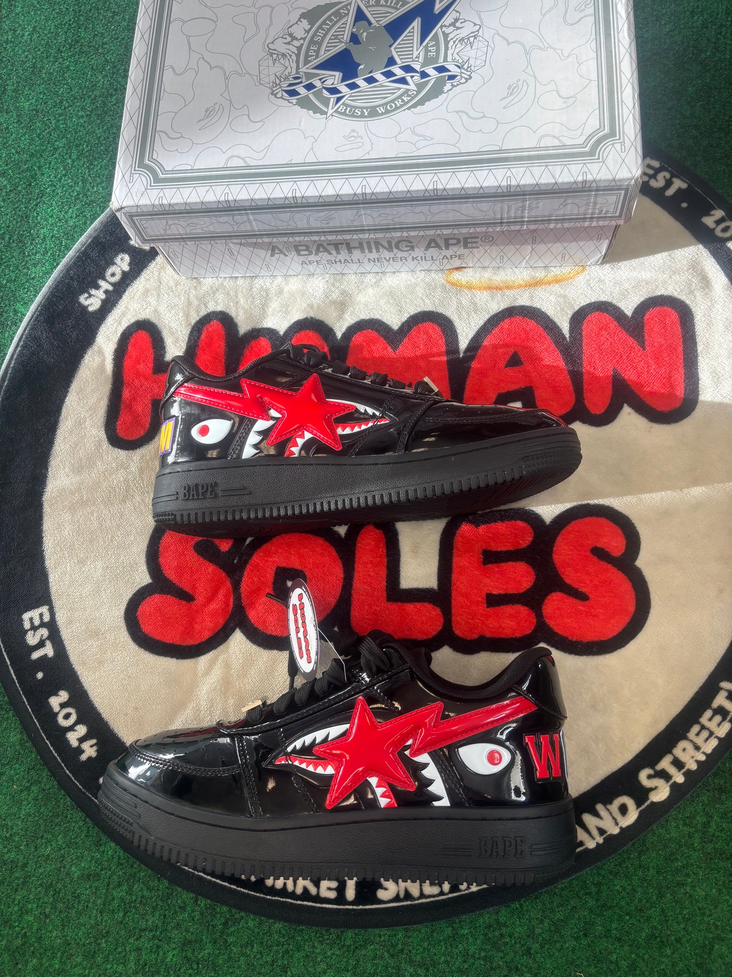 Bapesta Low ‘Shark Black’|Size 8M/9.5W
