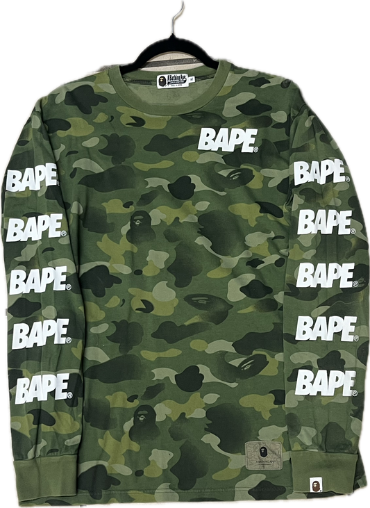 BAPE Graduation Camo 'Green Camo Long Sleeve'